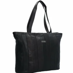 Outlet Greenland Nature Nappa Shopper Tasche Leder 37 cm black