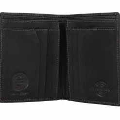 Greenland Nature Herrengeldbörsen Hochformat<Black Nappa Geldbörse RFID Leder 9,5 cm schwarz