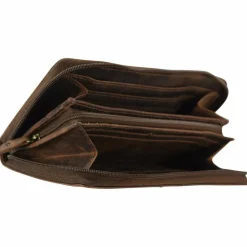 Greenland Nature Damengeldbörsen Querformat<Classic Geldbörse Leder 19 cm brown