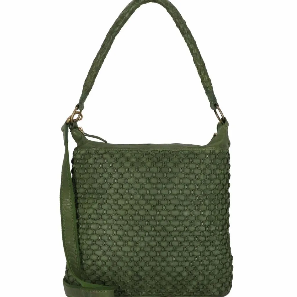 Clearance Greenland Nature Femi & Nine Schultertasche Leder 39 cm green