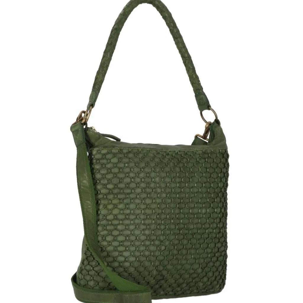 Clearance Greenland Nature Femi & Nine Schultertasche Leder 39 cm green