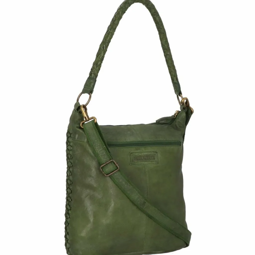 Clearance Greenland Nature Femi & Nine Schultertasche Leder 39 cm green