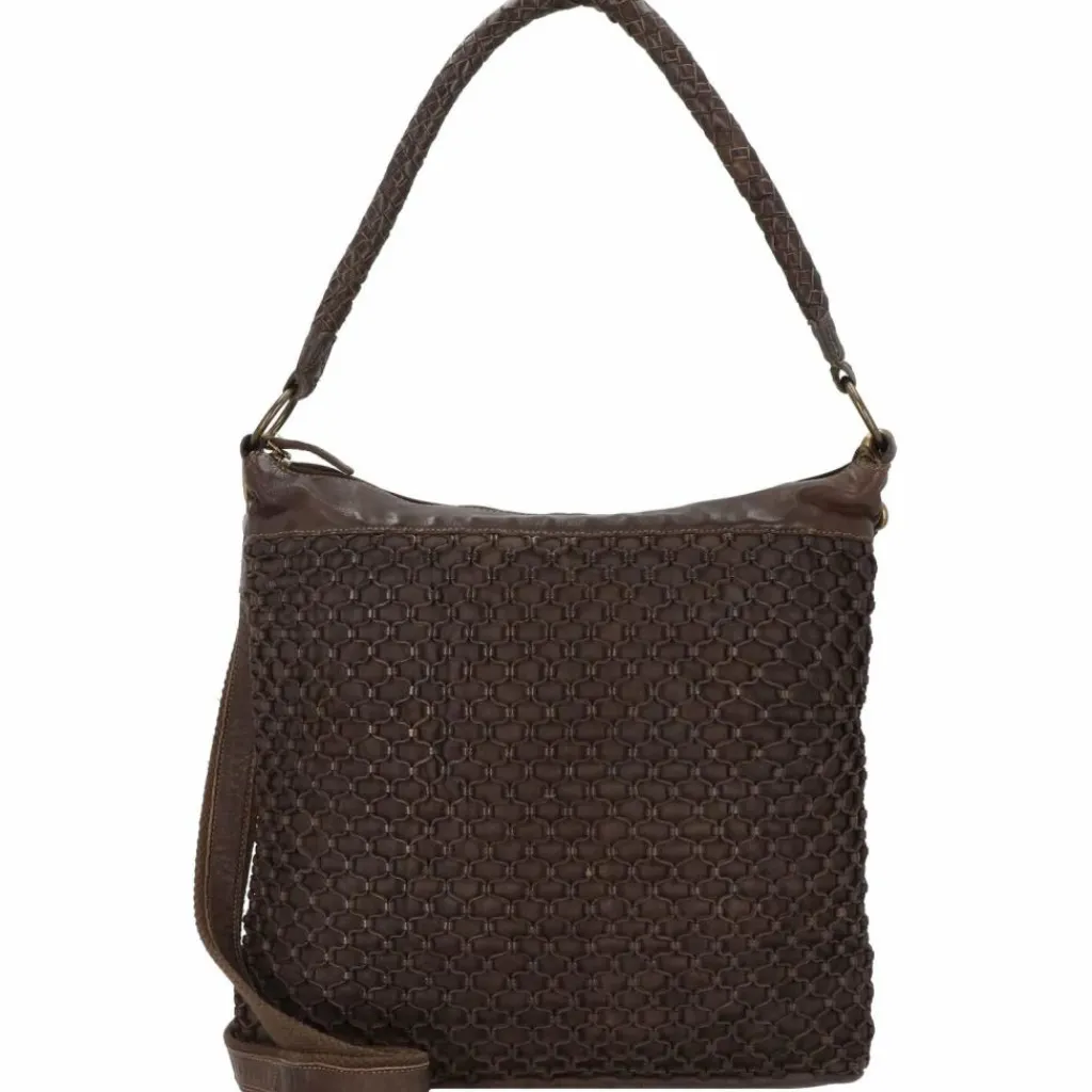 Greenland Nature Schultertaschen<Femi & Nine Schultertasche Leder 39 cm grey