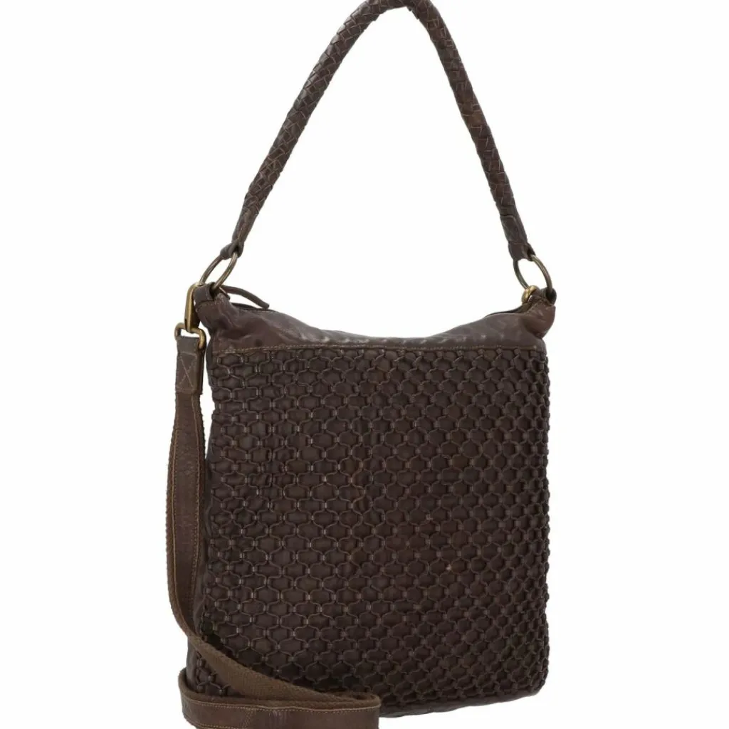 Greenland Nature Schultertaschen<Femi & Nine Schultertasche Leder 39 cm grey