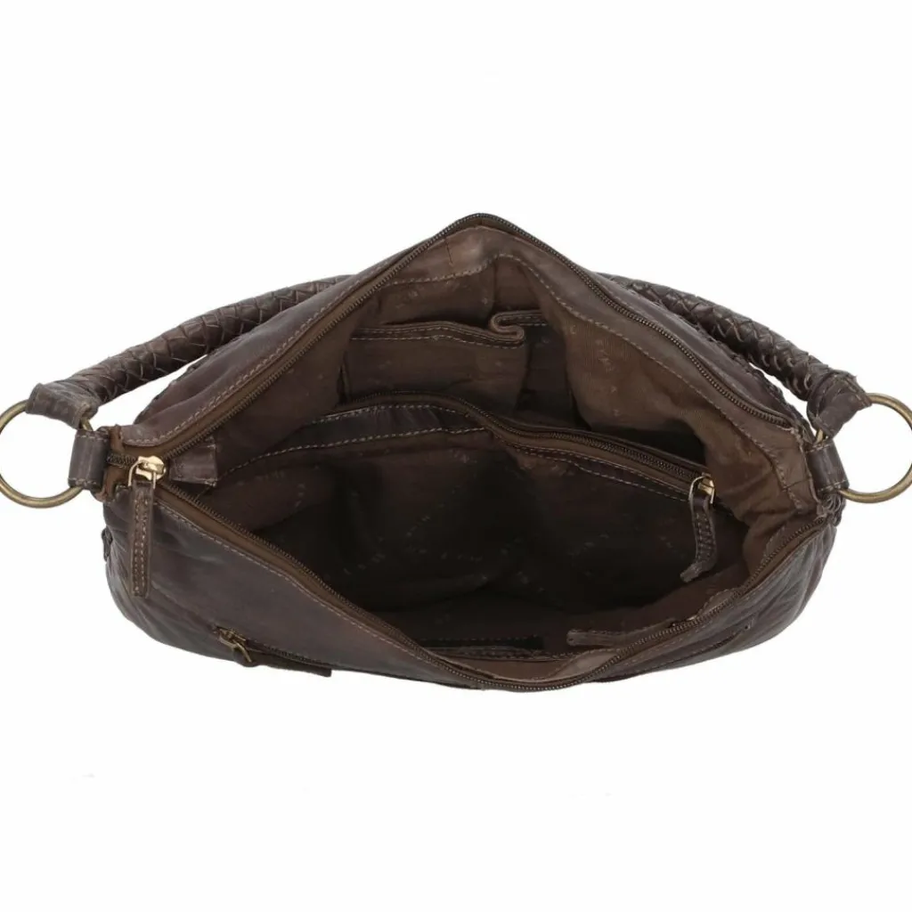 Greenland Nature Schultertaschen<Femi & Nine Schultertasche Leder 39 cm grey