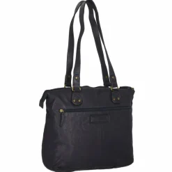 Greenland Nature Henkeltaschen|Schultertaschen<Femi & Nine Schultertasche Leder 35 cm navy