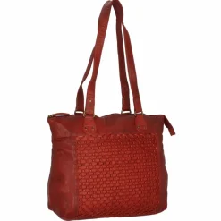 Online Greenland Nature Femi & Nine Schultertasche Leder 35 cm red