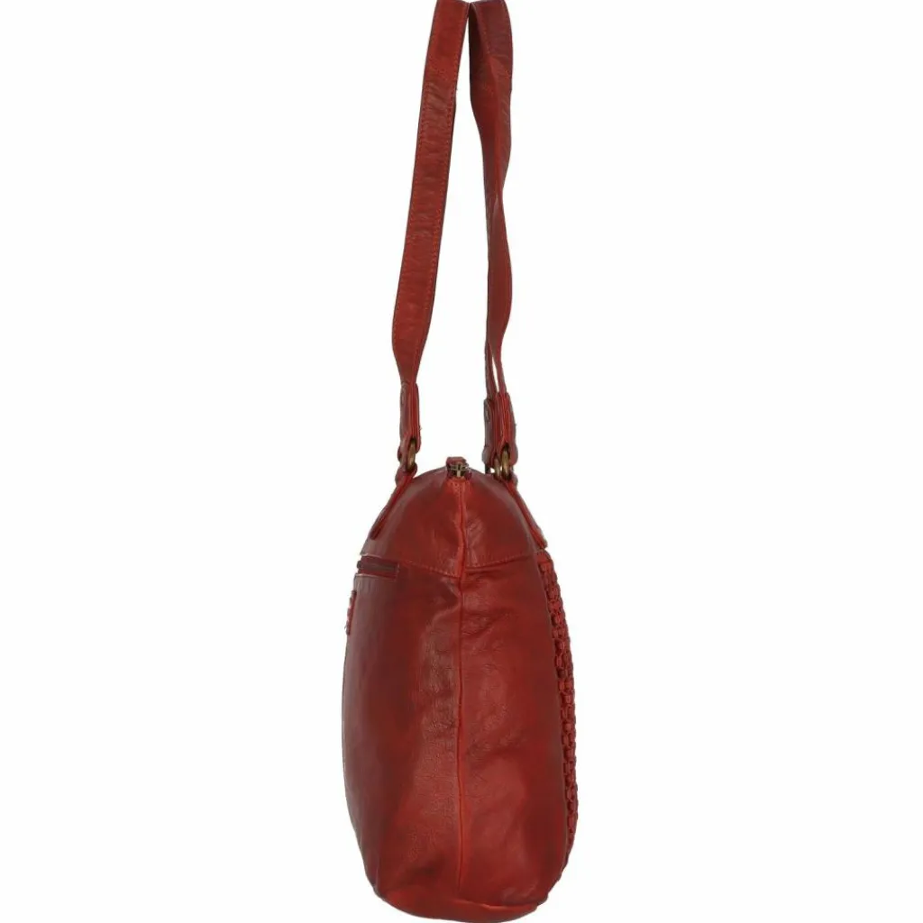 Online Greenland Nature Femi & Nine Schultertasche Leder 35 cm red
