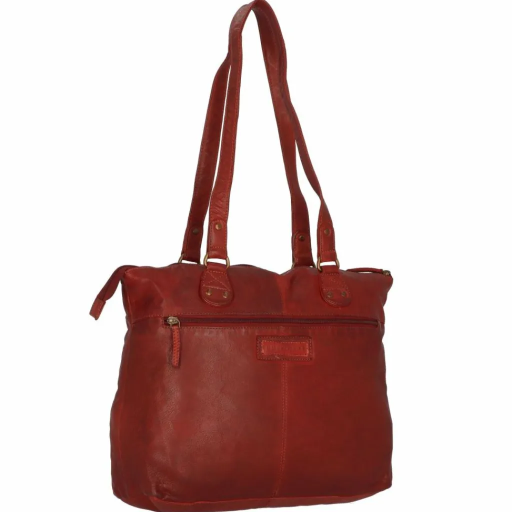 Online Greenland Nature Femi & Nine Schultertasche Leder 35 cm red