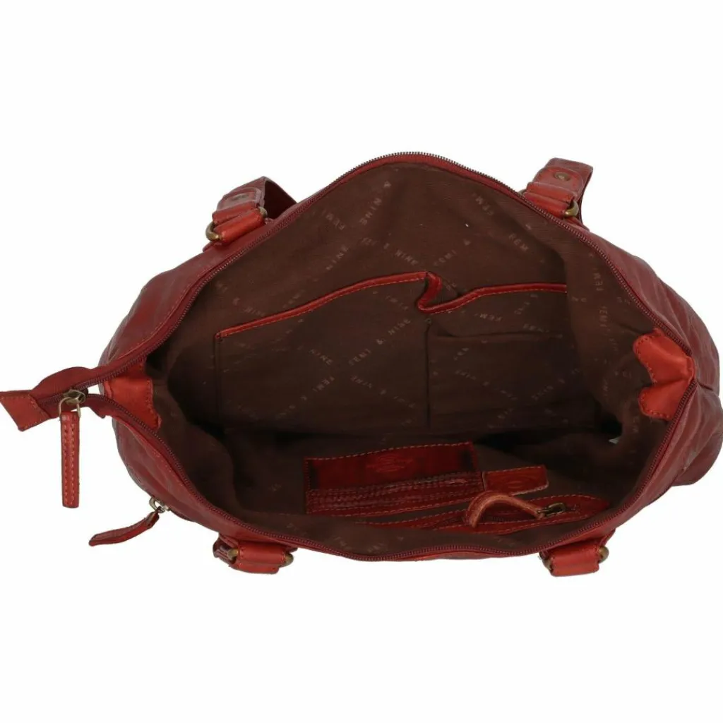 Online Greenland Nature Femi & Nine Schultertasche Leder 35 cm red
