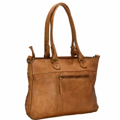 Greenland Nature Femi & Nine Schultertasche Leder 42 cm cognac