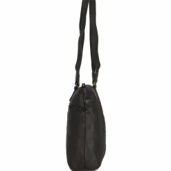 Greenland Nature Femi & Nine Schultertasche Leder 35 cm black