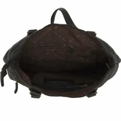 Greenland Nature Femi & Nine Schultertasche Leder 35 cm black