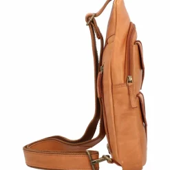 Greenland Nature Umhängetaschen<Umhängetasche Leder 19 cm cognac2