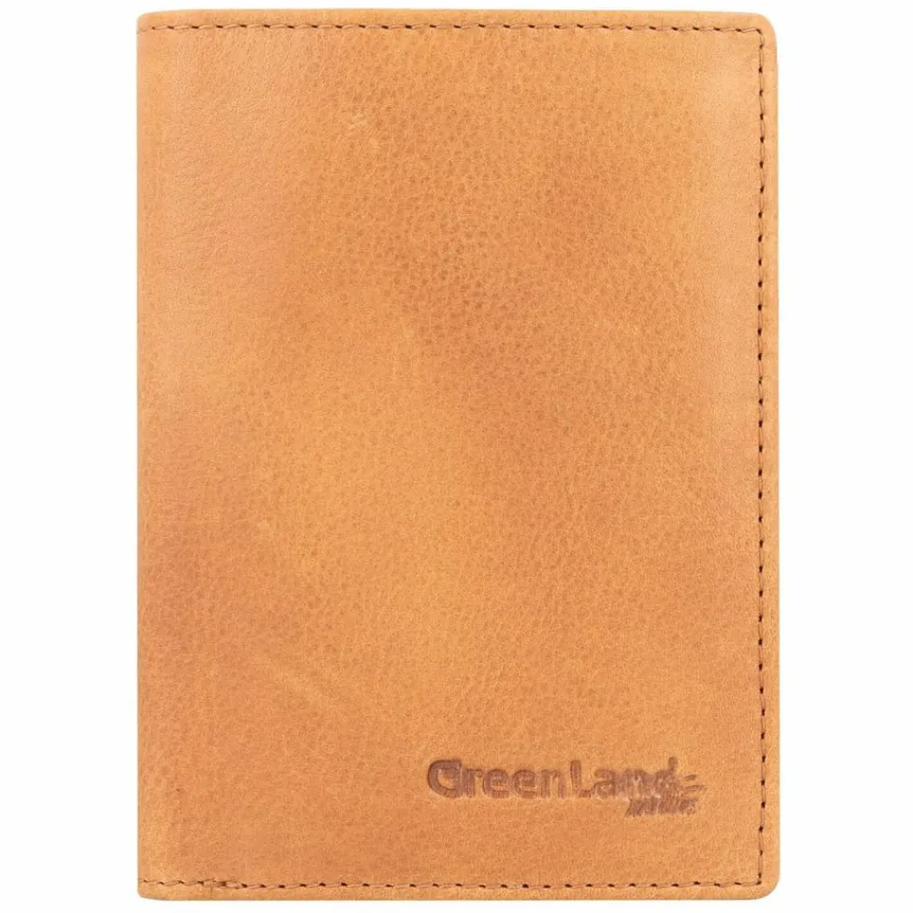 Greenland Nature Damengeldbörsen Hochformat<Geldbörse RFID Schutz Leder 9 cm braun