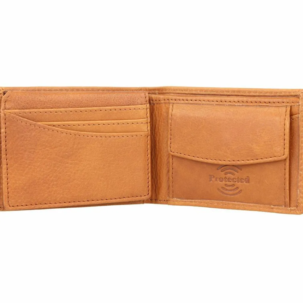 Greenland Nature Herrengeldbörsen Querformat<Geldbörse RFID Schutz Leder 10 cm braun
