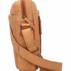Greenland Nature Umhängetaschen<Umhängetasche Leder 22 cm cognac2