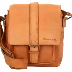 Greenland Nature Umhängetaschen<Umhängetasche Leder 23 cm cognac2