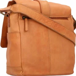 Greenland Nature Umhängetaschen<Umhängetasche Leder 23 cm cognac2