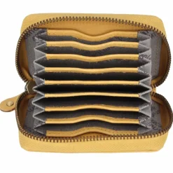 Greenland Nature Visitenkartenetuis<Kreditkartenetui RFID Leder 10,5 cm safran