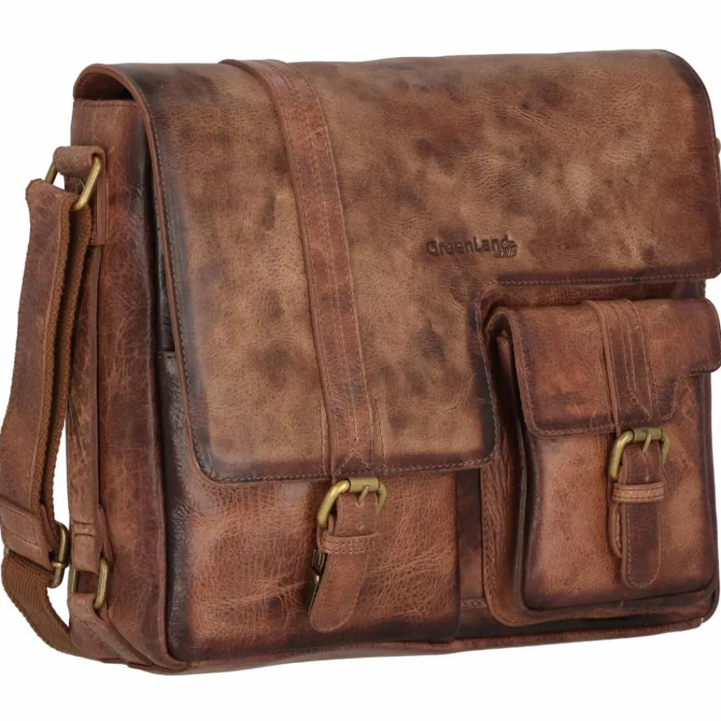 Greenland Nature Mascu & Line Umhängetasche Leder 30 cm