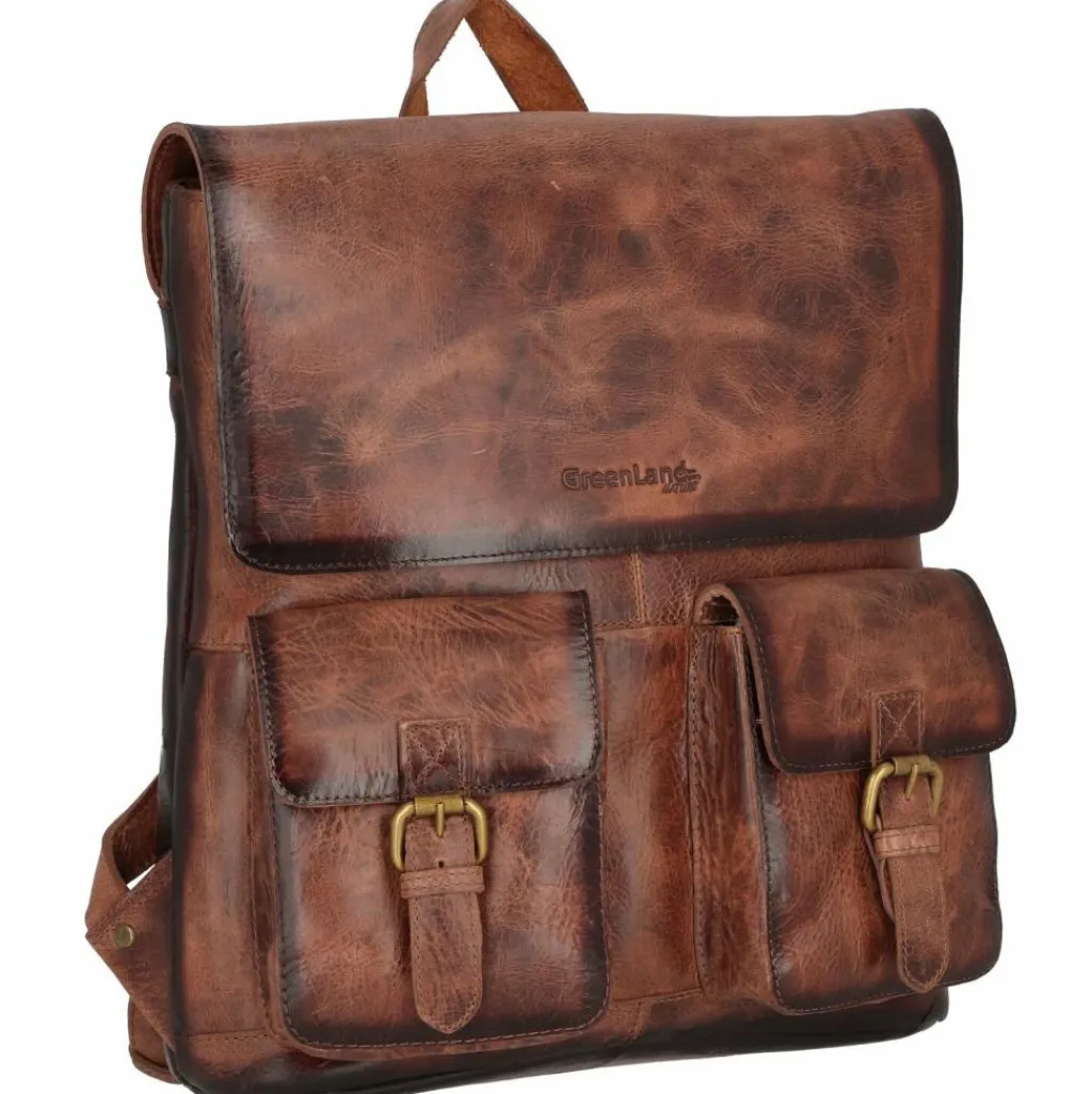 Clearance Greenland Nature Mascu & Line Rucksack Leder 39 cm braun