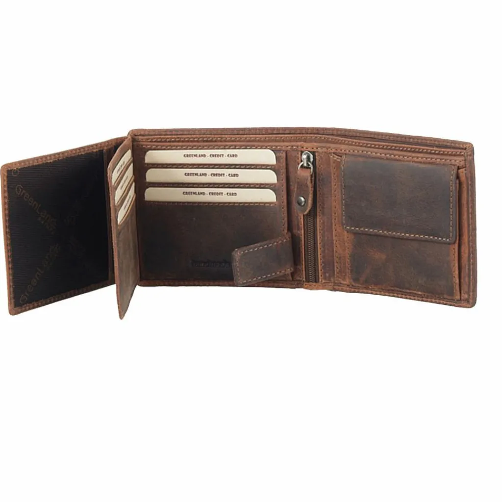 Greenland Nature Herrengeldbörsen Querformat<Montana Geldbörse Leder 11,5 cm natur