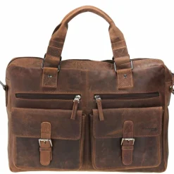 Greenland Nature Laptoptaschen|Aktentaschen<Montana Aktentasche Leder 43 cm Laptopfach natur