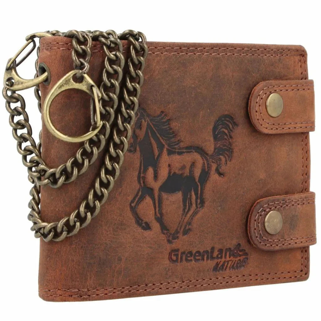 Outlet Greenland Nature Montenegro Geldbörse RFID Leder 12 cm horse