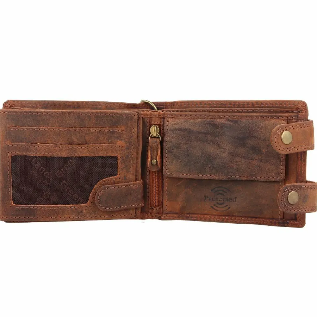 Outlet Greenland Nature Montenegro Geldbörse RFID Leder 12 cm horse