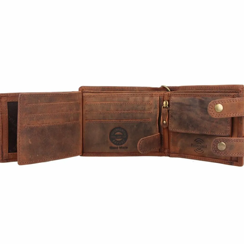 Outlet Greenland Nature Montenegro Geldbörse RFID Leder 12 cm horse