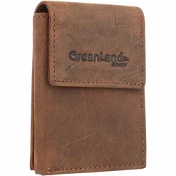 Greenland Nature Visitenkartenetuis<Montenegro Kreditkartenetui RFID Leder 6,5 cm braun
