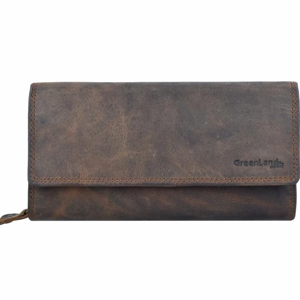 Greenland Nature Herrengeldbörsen Querformat|Damengeldbörsen Querformat<Montenegro Geldbörse Leder 19 cm natur