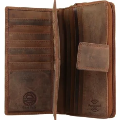 Hot Greenland Nature Montenegro Geldbörse RFID Leder 9,5 cm braun