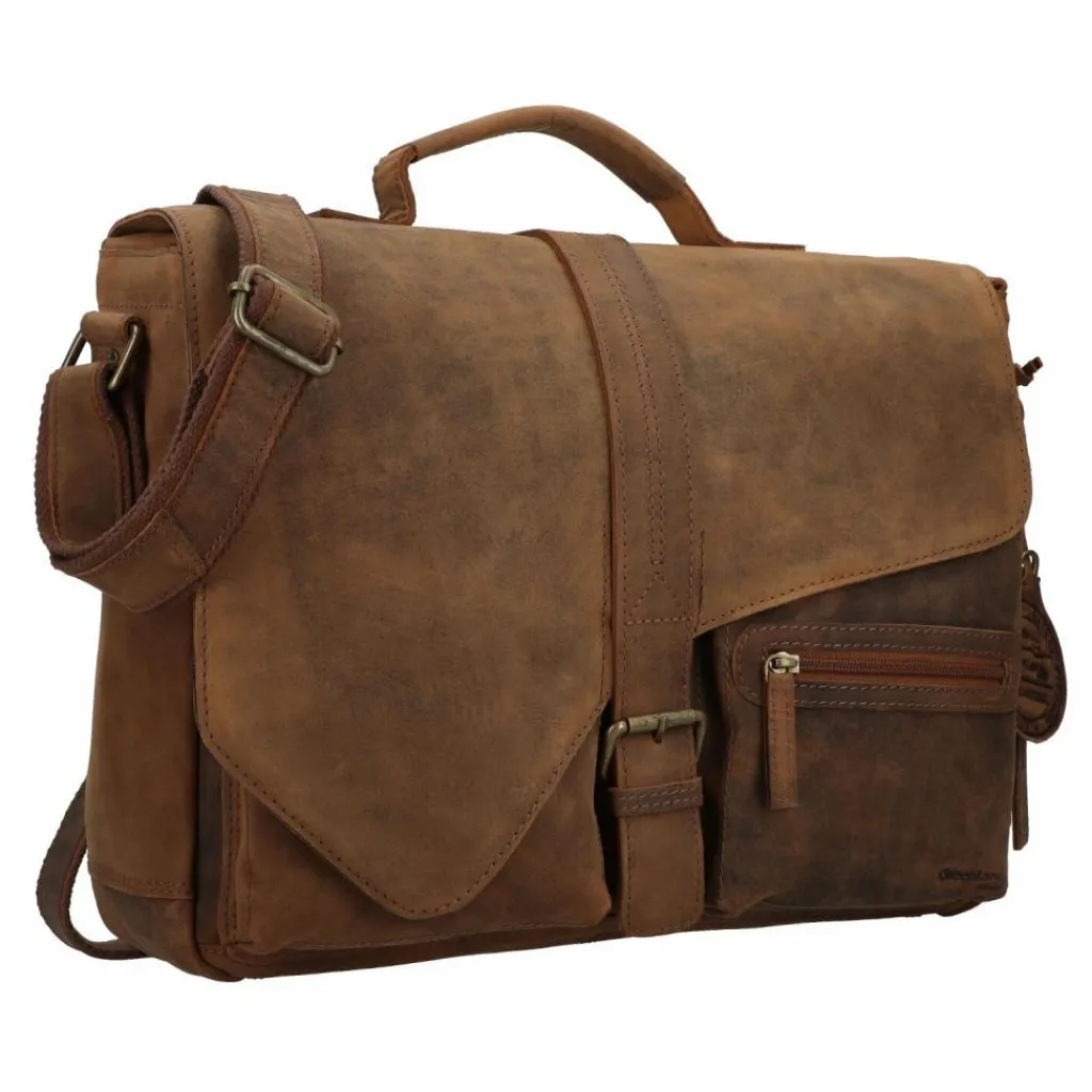 Greenland Nature Aktentaschen<Montenegro Aktentasche Leder 37 cm natur