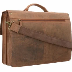 Greenland Nature Umhängetaschen<Montenegro Aktentasche Leder 40 cm natur