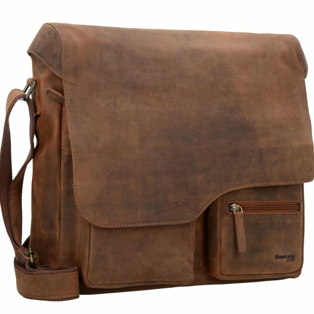 Greenland Nature Messenger Bags<Montenegro Messenger Leder 40 cm natur