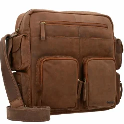 Greenland Nature Umhängetaschen<Montenegro Umhängetasche Leder 33 cm Laptopfach natur