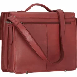 Best Greenland Nature Nature Aktentasche Leder 39 cm bordeaux