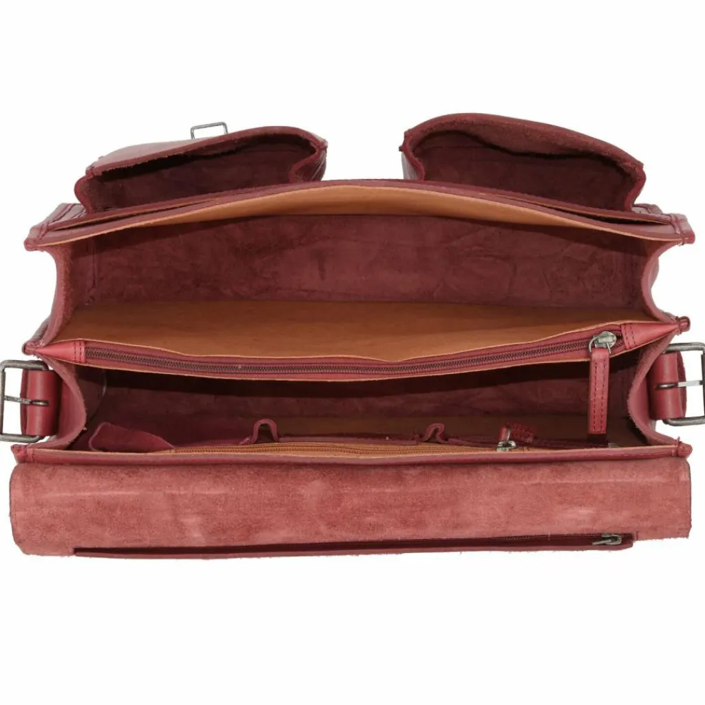 Best Greenland Nature Nature Aktentasche Leder 39 cm bordeaux