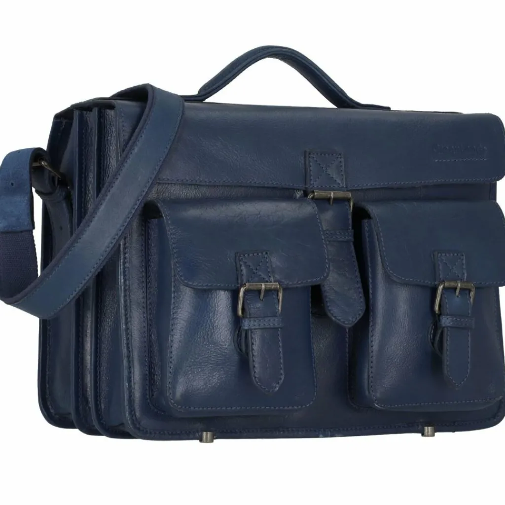 Greenland Nature Aktentaschen<Nature Aktentasche Leder 40 cm navy