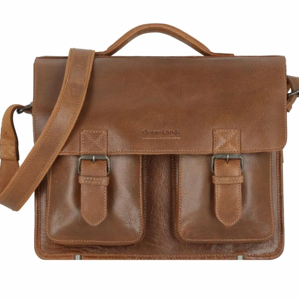 Greenland Nature Aktentaschen<Nature Aktentasche Leder 39 cm cognac