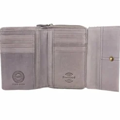 Clearance Greenland Nature Nature Soft Geldbörse RFID Leder 13 cm granit