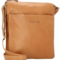 Best Greenland Nature Nature Umhängetasche Leder 28 cm mandarine