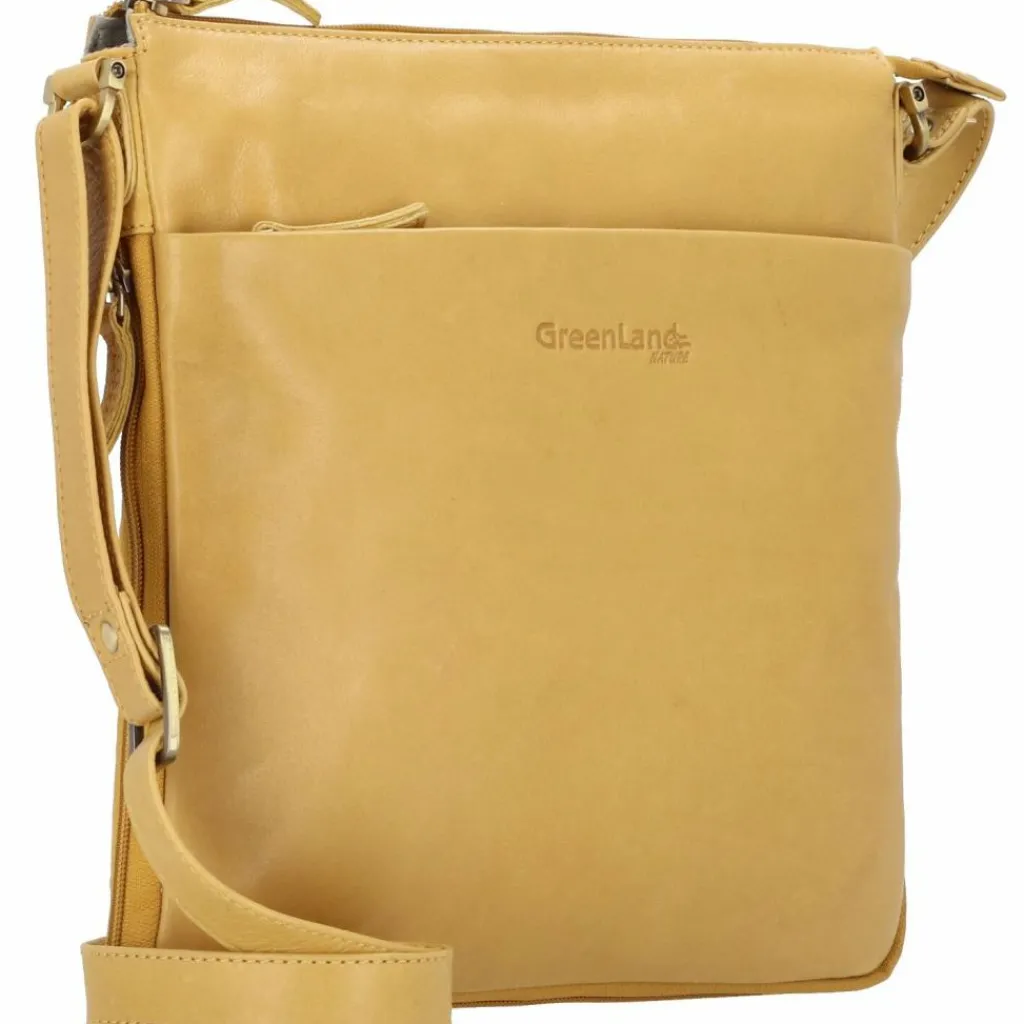 Hot Greenland Nature Nature Umhängetasche Leder 28 cm safran