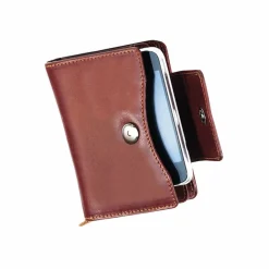 Greenland Nature Damengeldbörsen Hochformat<Rubin Geldbörse Leder 10 cm Handyfach braun