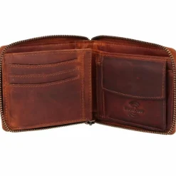 Greenland Nature Herrengeldbörsen Querformat<Soft & Safe Geldbörse RFID Leder 12 cm braun