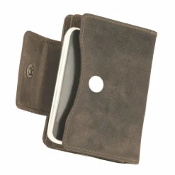 Damen Greenland Nature Geldbörse Leder 10 cm Handyfach