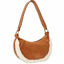 Guess Schultertaschen|Henkeltaschen<Amita Schultertasche Leder 24 cm cognac