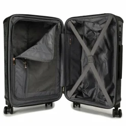 Best Guess Berta 4 Rollen Trolley 63 cm mit Dehnfalte coal logo